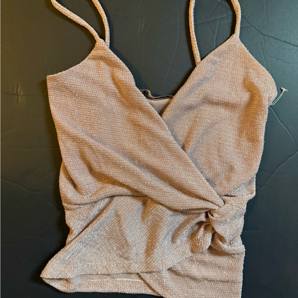 Fashion Nova Tan Wrap Camisole